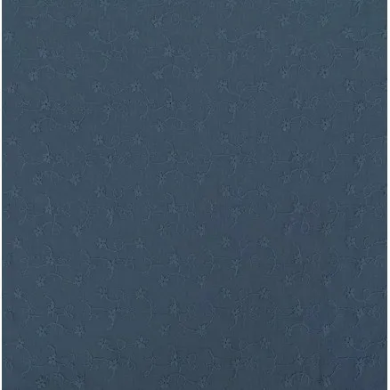Bomullstyg m/Broderi 135cm 1107 Mörkblå - 50cm