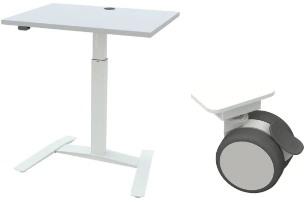 Enbent justerbart bord - hjul