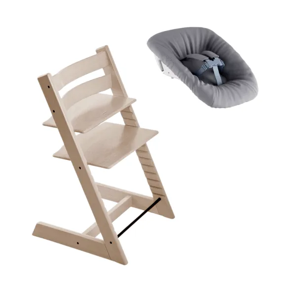 Hög stol inkl. nyföddset - whitewash