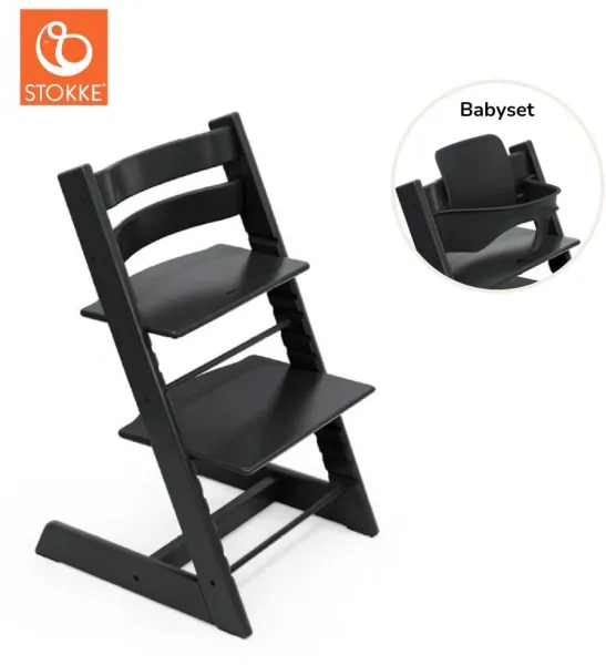 Tripp Trapp Matstol inkl. Babyset - Svart