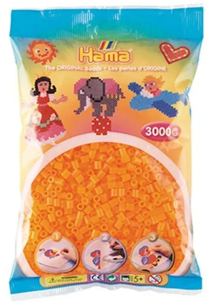HAMA Midi Pärlor 3000 st Neon Orange - 0138